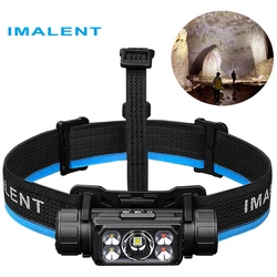 IMALENT HT70 LED Headlamp 3500LM 349M 5000mAh Battery Type-C Rechargeable White Red Light Three-Light Source Headlight