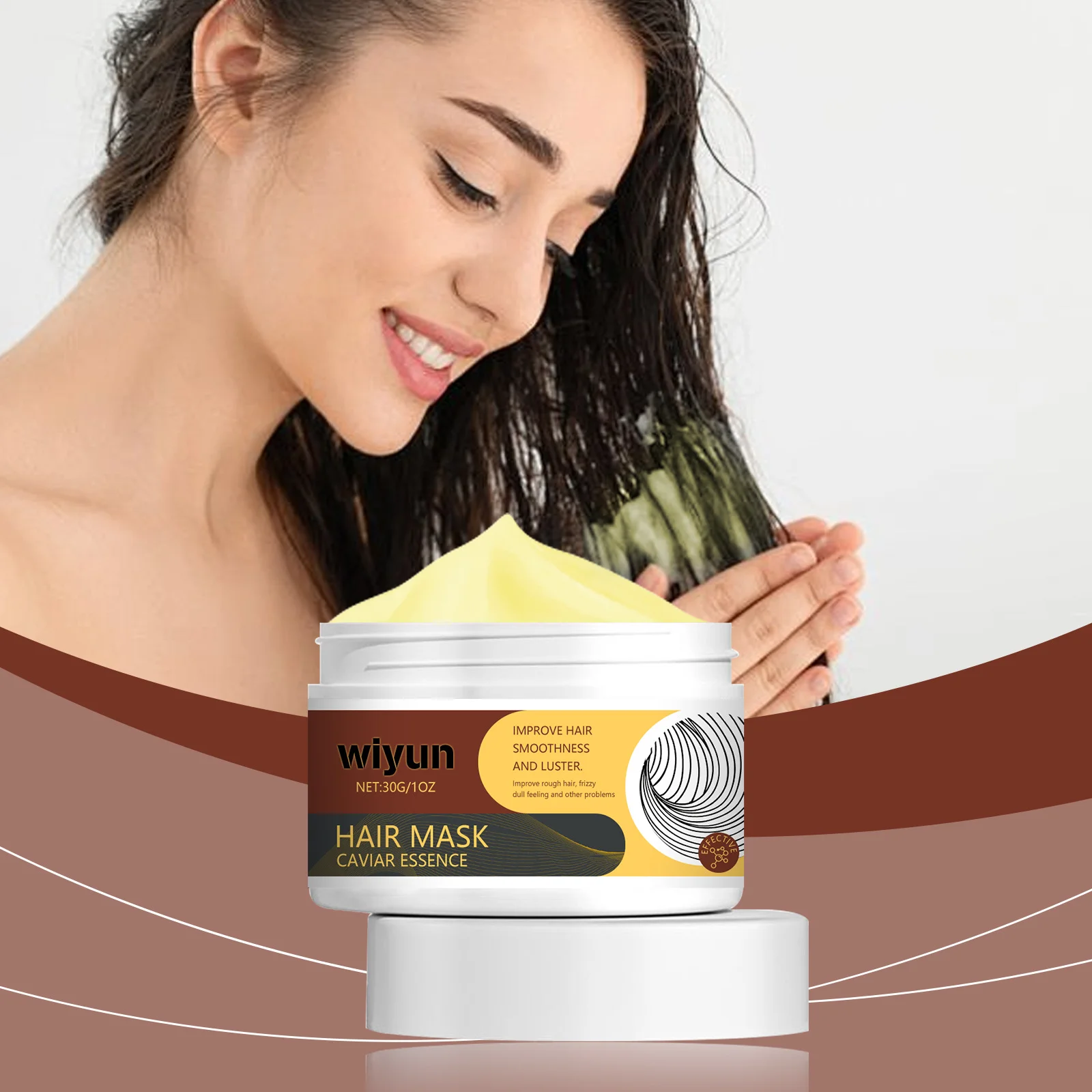 Mascarilla de tratamiento capilar de colágeno, reparación profunda, acondicionamiento de queratina, suave, revitalizante, exquisito cabello seco y dañado, productos para el cuidado del cuero cabelludo