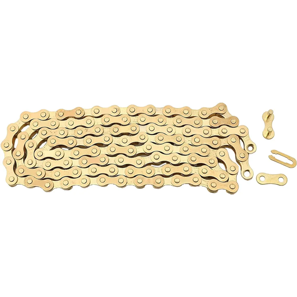 

1pcs Bicycle Chain Anti-Rust Coating Durable Replacement For Mountain Bike Road Cycling Carbon Steel Lightweight Sturdy Chain