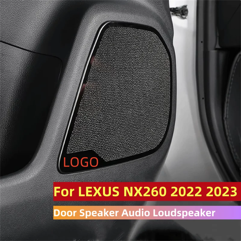 For LEXUS NX260 2022 2023 Interior Accessories Car Trunk Door Speaker Audio Loudspeaker Cover Trim Stainless Steel