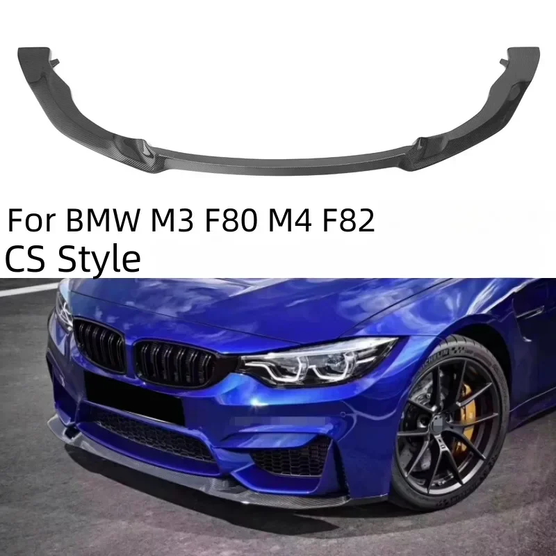 

New! For BMW F80 M3 F82 F83 M4 CS Style Dry Carbon Fibre Body Kit Auto Accessories Car Front Bumper Lip Splitters Car Accessorie