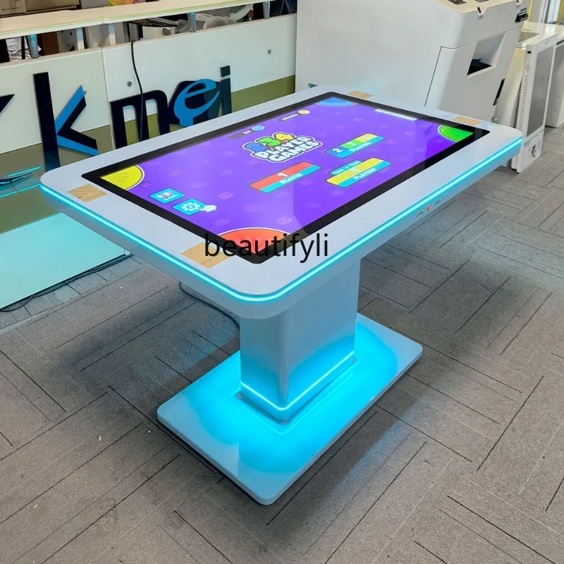 

43 Touch Screen Game Table Waterproof Removable Smart Table with Wireless Charging Light Emitting Diode