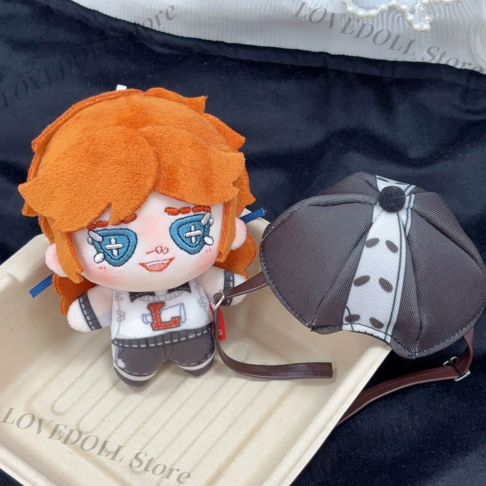

10cm Cheerleader Doll With Hat Anime Identity Ⅴ Plush Adorable Starfish Body Dolls Pendant Game Keychain Toys Gift
