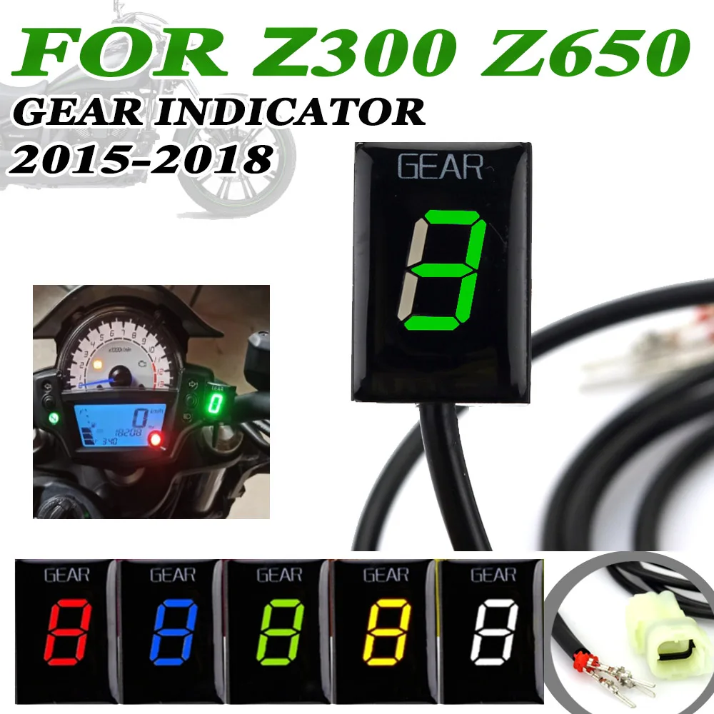 For Kawasaki Z300 Z 300 2015 2016 Z650 2017 2018 Z 650 Motorcycle Accessories LED 1-6 Gear Indicator Gear Display Meter