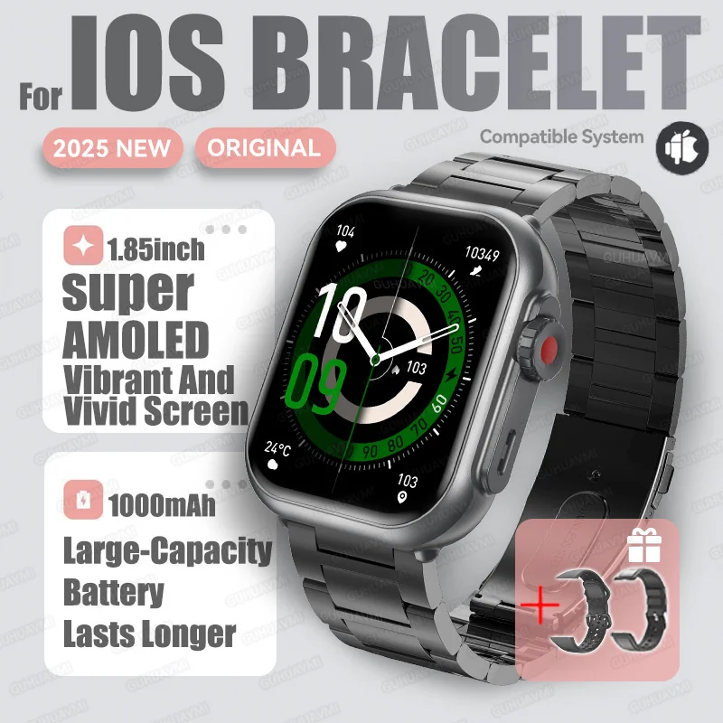 2025Nieuw Voor XIAOMI IOS Horloge Ultra2 Smart Horloges Vrouwen 1000mAh 1.85 "AMOLED Full Touch Screen BT Call Dames mode Smartwatch
