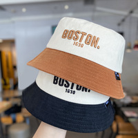 Letter Embroidered Baby Bucket Hat Summer Wide-brim Panama Sun Hat for Boy Girl Korean Adjustable Drawstring Kids Fisherman Caps