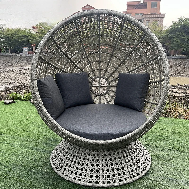 

Outdoor Garden Garden Creative Design Internet celebrity Bird's Nest Outdoor Scenic Area Villa B & B Hotel Rattan Bed Combinatio