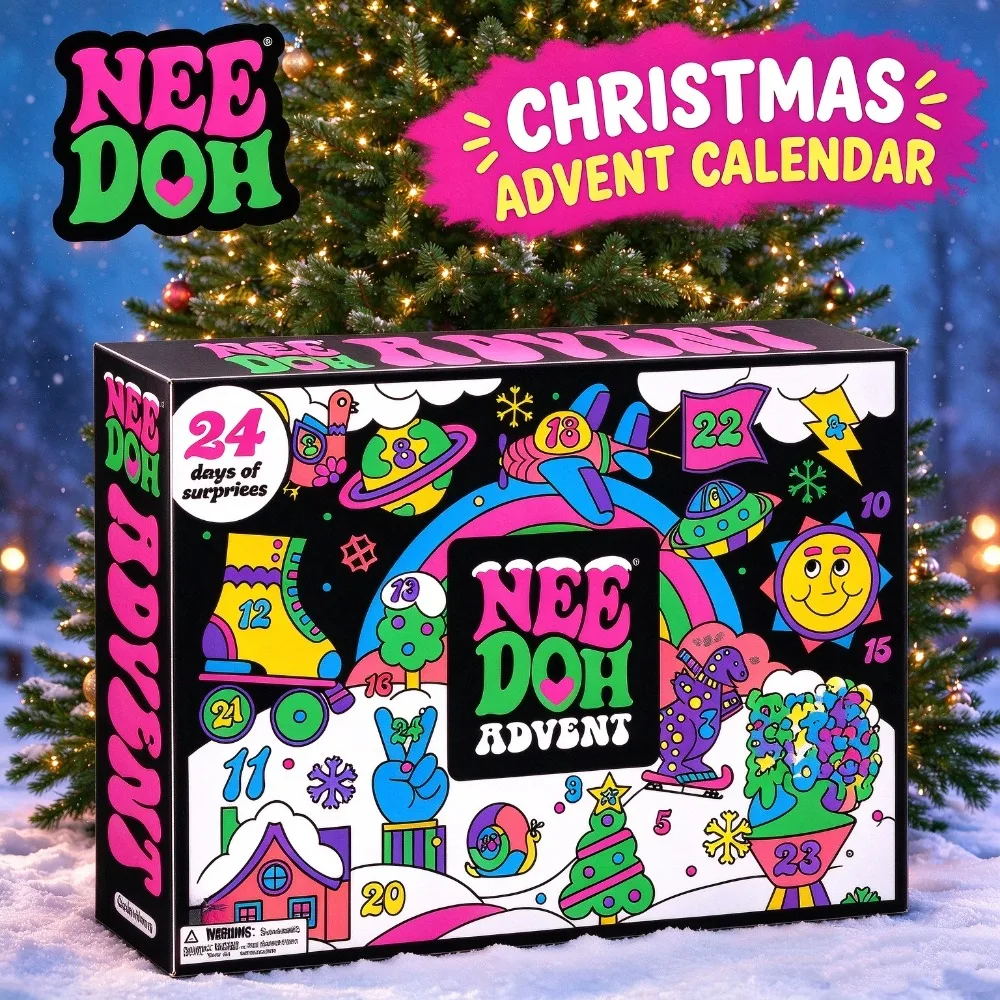 2026 NeeDoh Stress Relief Toy 3D PVC Fidget Toy Advent Calendar Christmas Countdown Surprise Box New Year Holiday Gift
