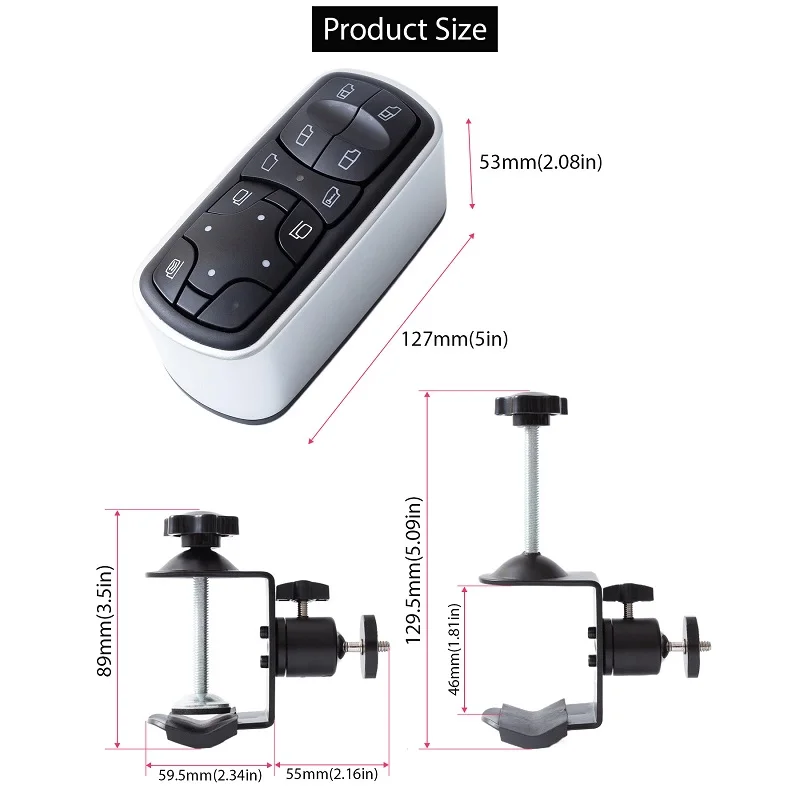 Botón elevador de vidrio USB para PC, caja de interruptor de ventana para ATS ETS2 OMSI2, Logitech G29 G27 G25 G923 Thrustmaster T300RS/GT FANATEC