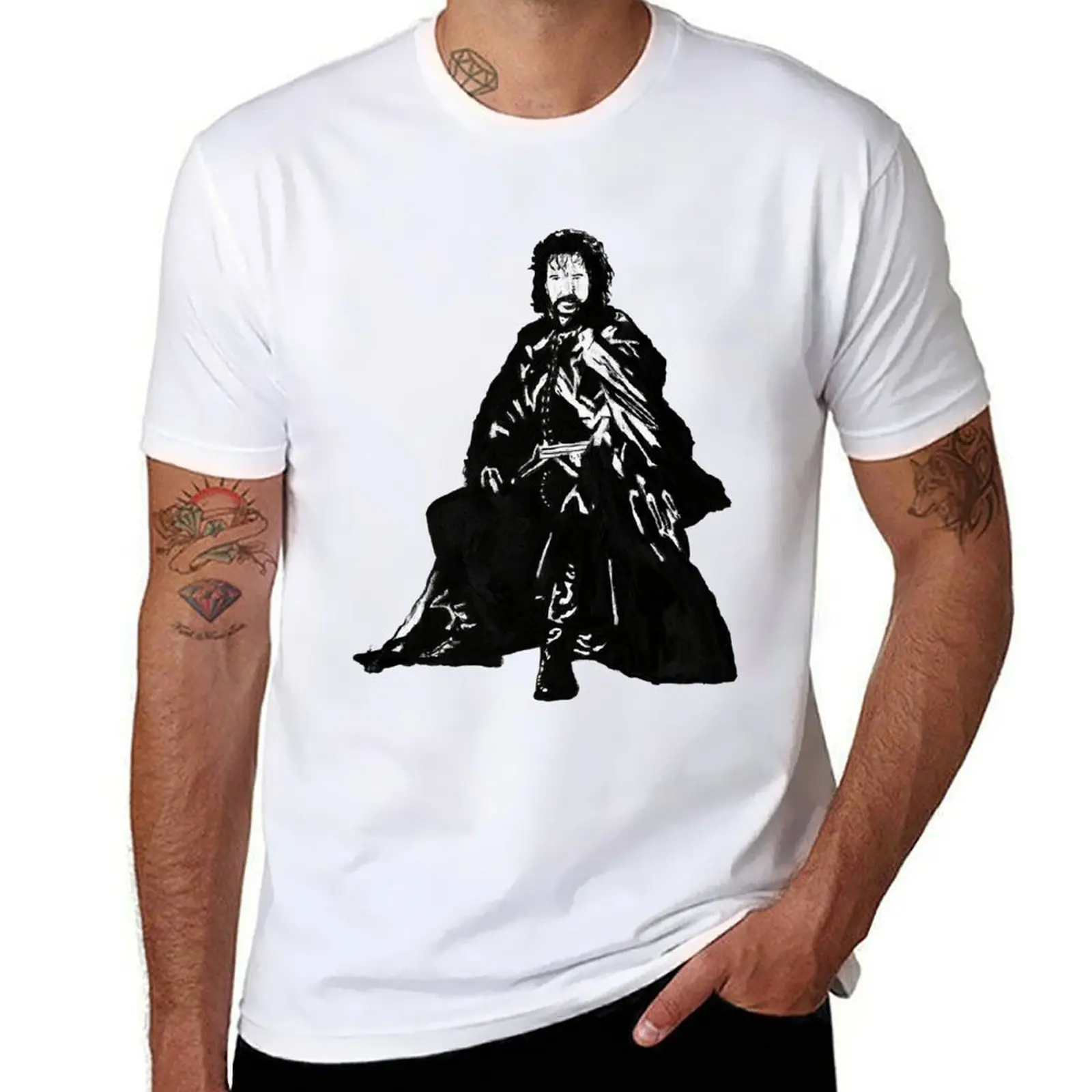 

Alan Rickman -- Sheriff of Nottingham T-Shirt cotton t shirts high quality funny t shirts dark humor T-Shirt