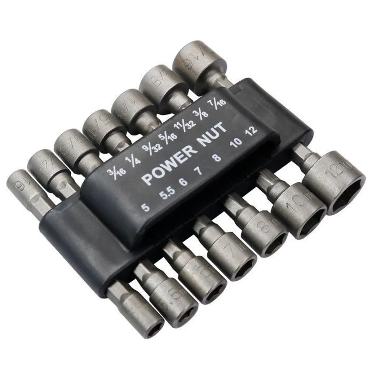 9/14pcs impact Socket Power Nut Driver Drill Bit Set 5-12mm Hex Shank Hex Nut Socket 1/4" Screw Metric Driver Tool Set Adapter