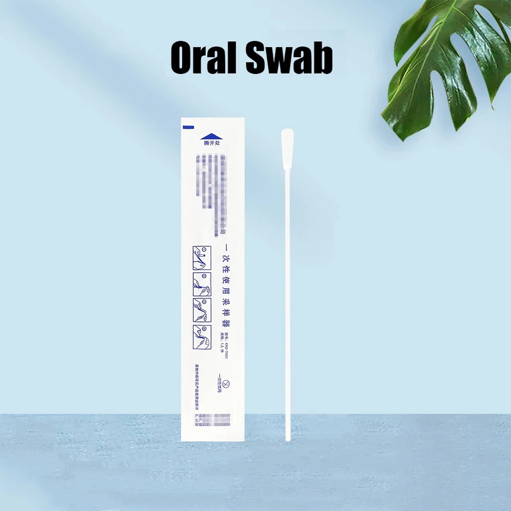 100 PCS Flocked Cotton Disposable Nasal Swabs Specimen Collection Swab Nasopharyngeal Oral Swab Test Laboratory Oral Swab