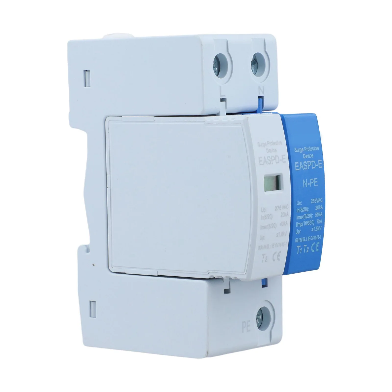 Electrical Surge Protection Device T1 T2 385V 275V with Robust Flame Retardant Material and Effective Fault Notification
