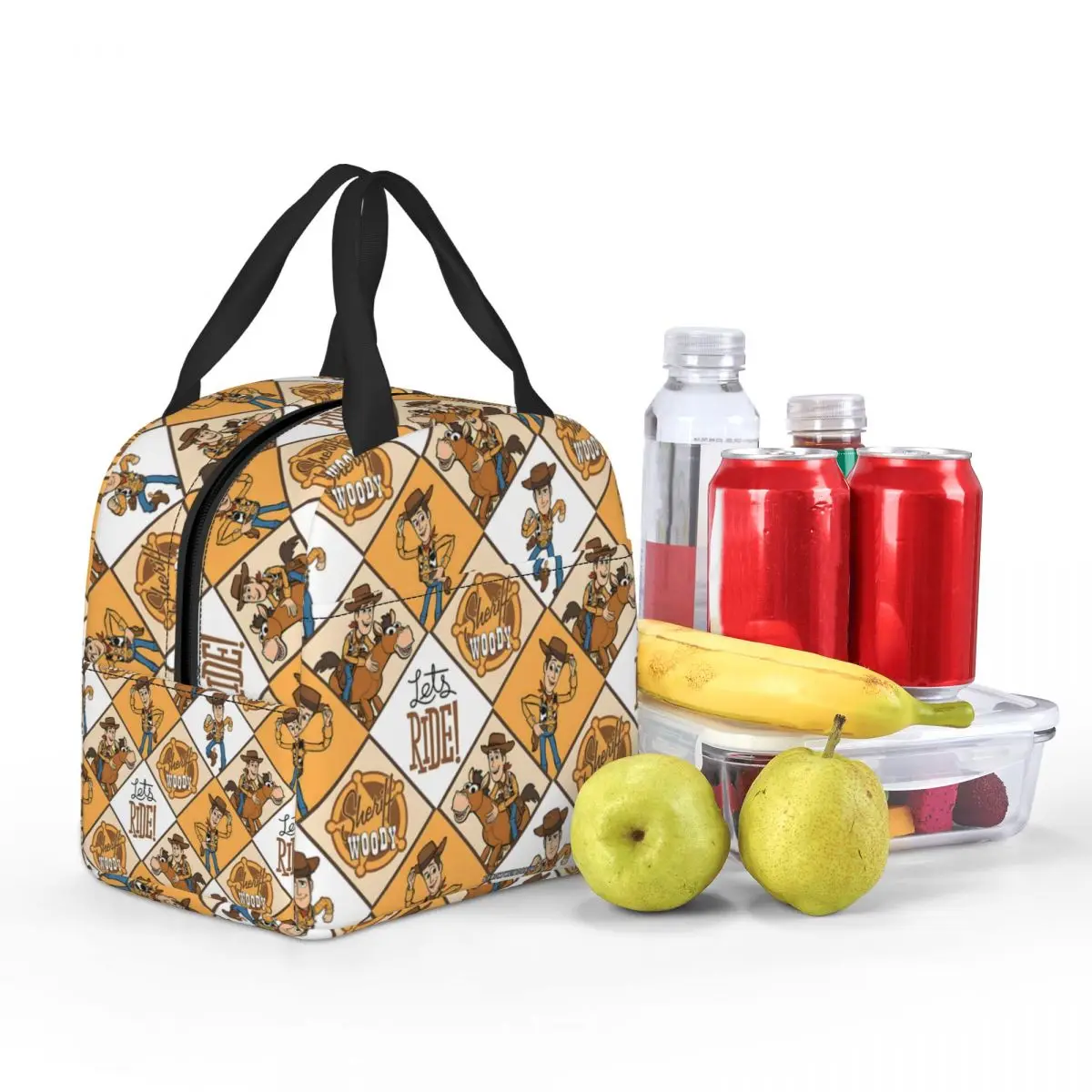 مخصص لعبة من الكارتون قصة معزول علب الاغذية للنساء قابلة لإعادة الاستخدام الحرارية برودة الغداء حقيبة السفر الغذاء نزهة الحاويات حمل الحقائب #6