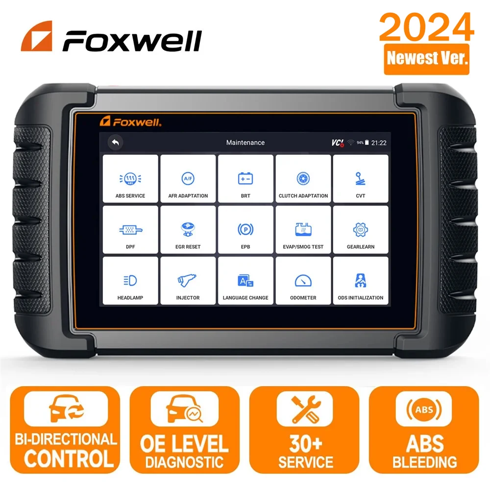 FOXWELL NT809 Car Diagnostic Scanner All System OBD2 Scanner 30+ Reset EPB SAS DPF Bi-directional OBD 2 Automotive Scan Tool