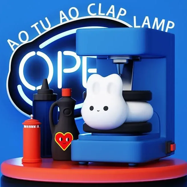 75Pcs/Lots Cute Cartoon Rabbit Charging Silicone Pat Light Atmosphere Night Light Bedroom Bedside New Strange Lamp