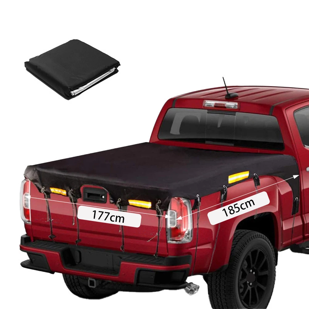 Truck Bed Tarp Cover for Ford F150 Featuring 600D Oxford Fabric Waterproof Construction and Bungee Webbing for Dependable Fit