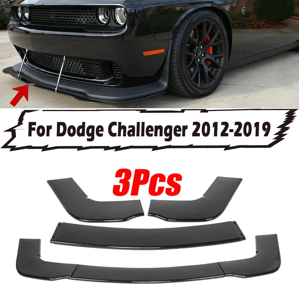 Front Bumper Lip Diffuser Splitters Deflector Lips Body Kit For Dodge For Challenger SXT SRT HELLCAT 2012-2019 Car Accessories