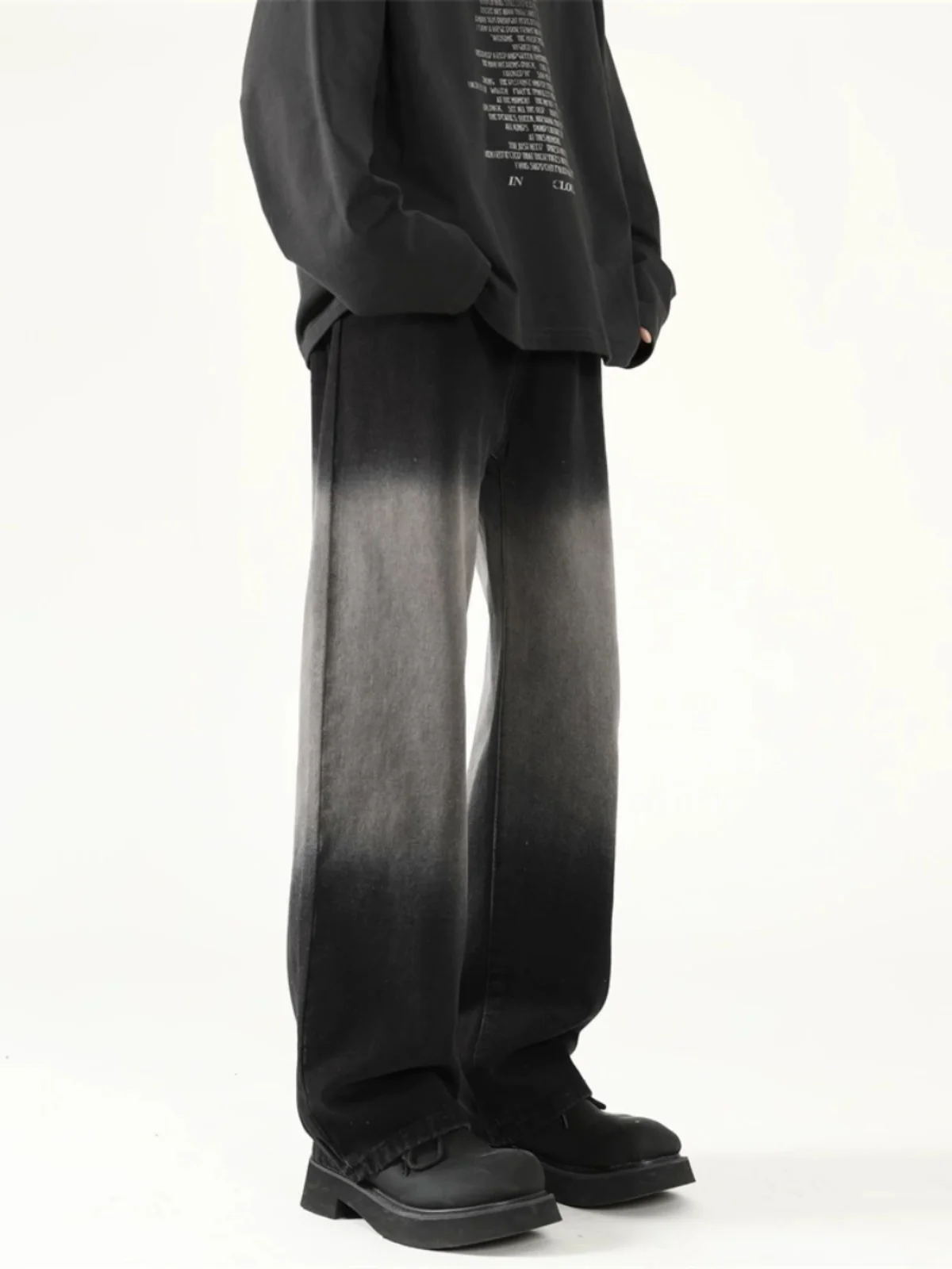 

Ретро-джинсы в американском стиле для мужчин, весенне-осенние, новые, с легким клешем, прямые, свободного кроя, для подростков