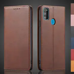 Funda de cuero con atracción magnética para Samsung Galaxy M30s/M21, funda con tapa, cartera, bolsas para teléfono, Fundas Coque