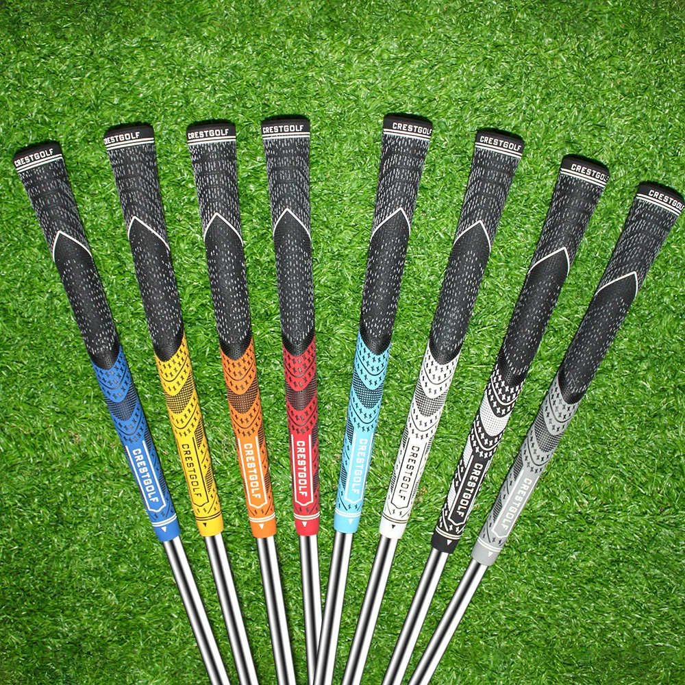 CRESTGOLF Golf Grips 13 Pack Midsize Golf Club Grips Set Anti-Slip Rubber 8 Colors Available