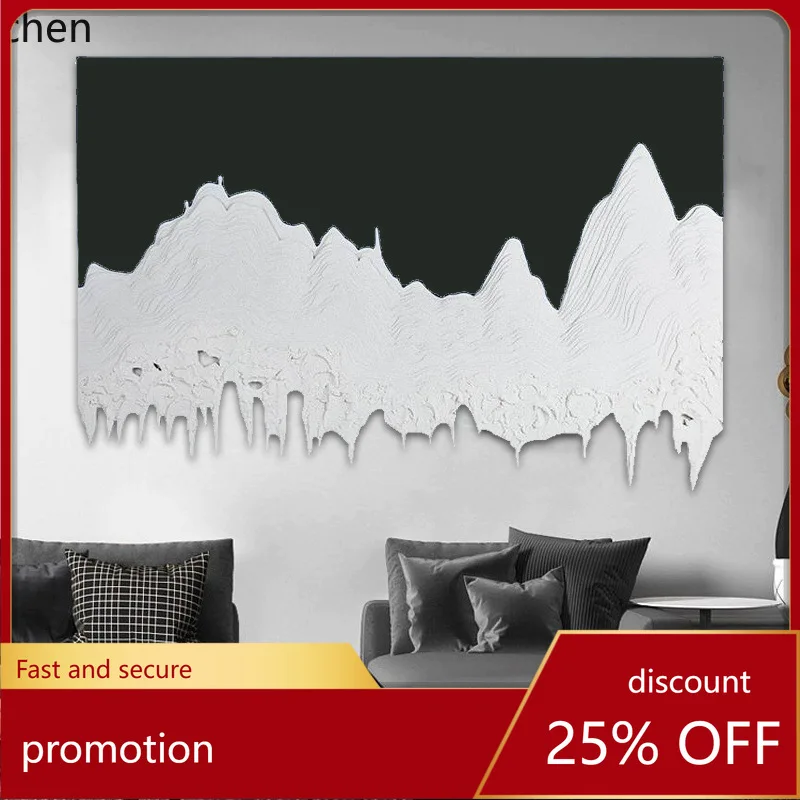 Hxl Sandstein 3D-Relief Wohnzimmer dekorative Malerei Sofa Hintergrund Wandbehang