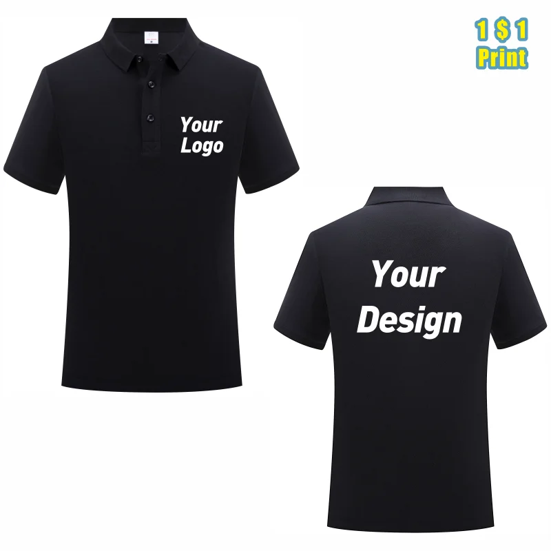 High-Quality 100% Cotton Polo Shirt Custom Logo Print Personal Design Tops Embroidery Summer Men And Women Clothing S-4XL