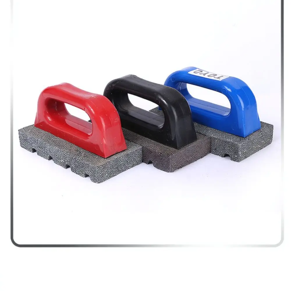 Manual Grinding Stone Tool Black Silicon Carbide Rubber Grip For Concrete Floor Wall Smoothing Construction Hardware Part