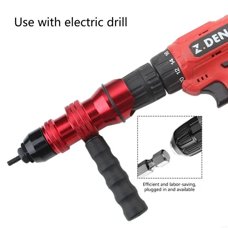 

L74C Rivet Nut Guns Riveting M3-M10 Rivet Nut Drill Electric Adapter Insertion Nut Tool for Electric Drill Riveter Tools