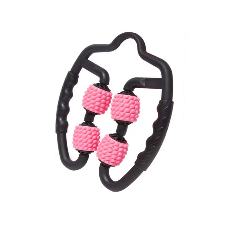 Thigh Master Multifunction Yoga Wheels Muscle Roller for Leg Neck Hand Arm Hip Exercise Pink Indoor Sports
