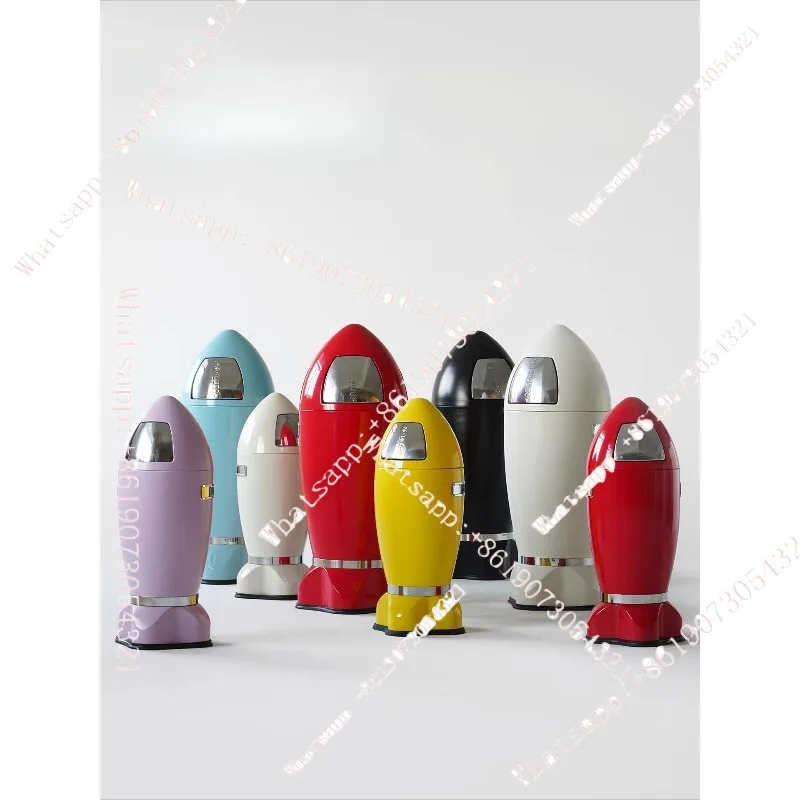 

Designer rocket trash can household living room creative ornament ins metal environmentally friendly storage bucket large
