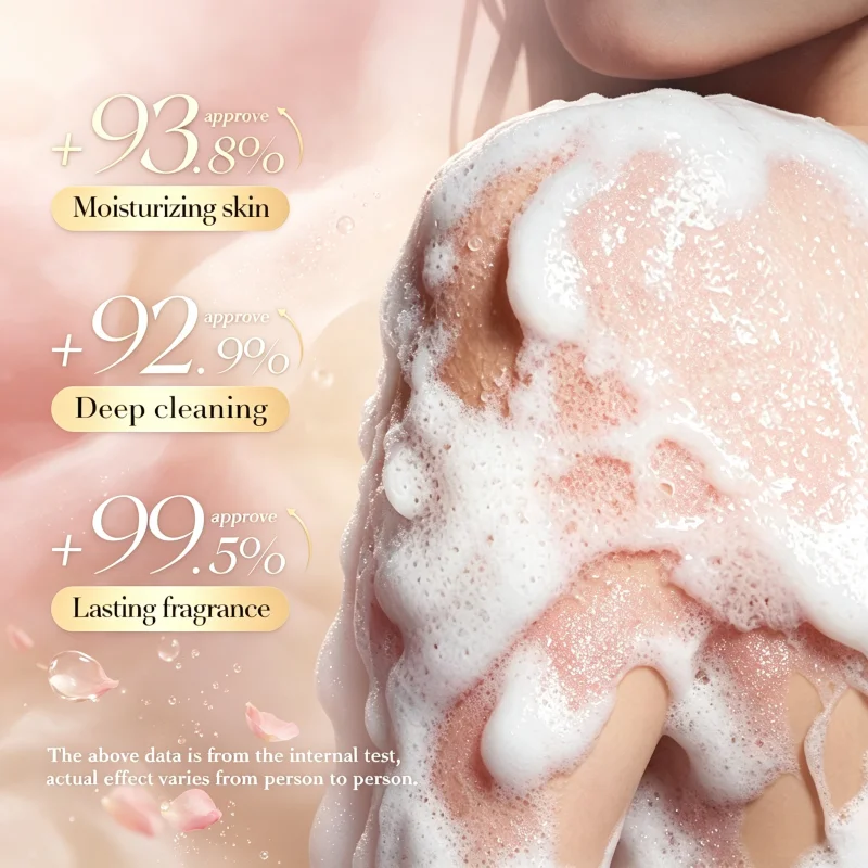 Rose Gold Shower Gel, Leaves Skin Soft and Naturally Fragrant, Refreshing and Clean Without Feeling Tight! Amino Acid Fragrance Shower Gel with Long-Lasting Scent