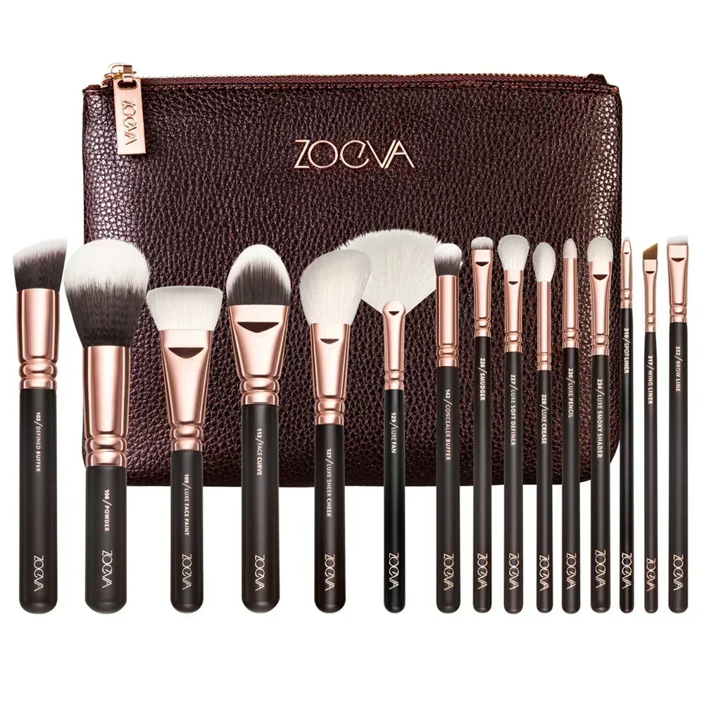 zoeva Makeup Brushs zoeva ROSE GOLDEN COMPLETE SET Brushs Makeup Maquillage Makeup Brushs Powder Loose Box Belt foundation brush