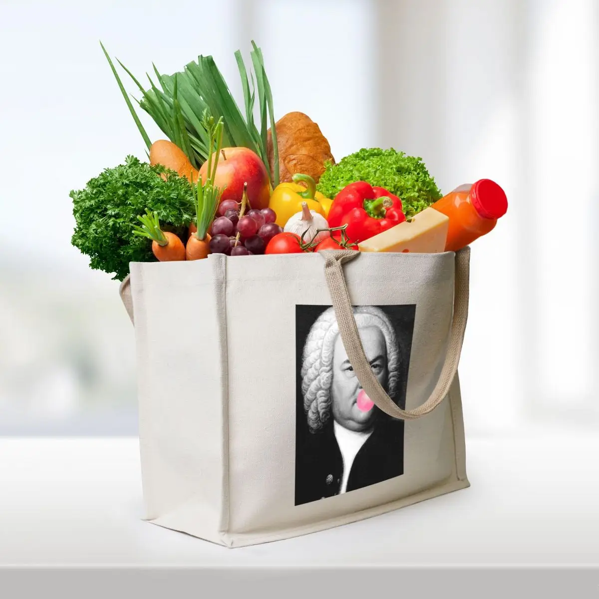 Johann Sebastian Bach Tote Bag reusable shopping bag female bag Canvas shopping cart bags