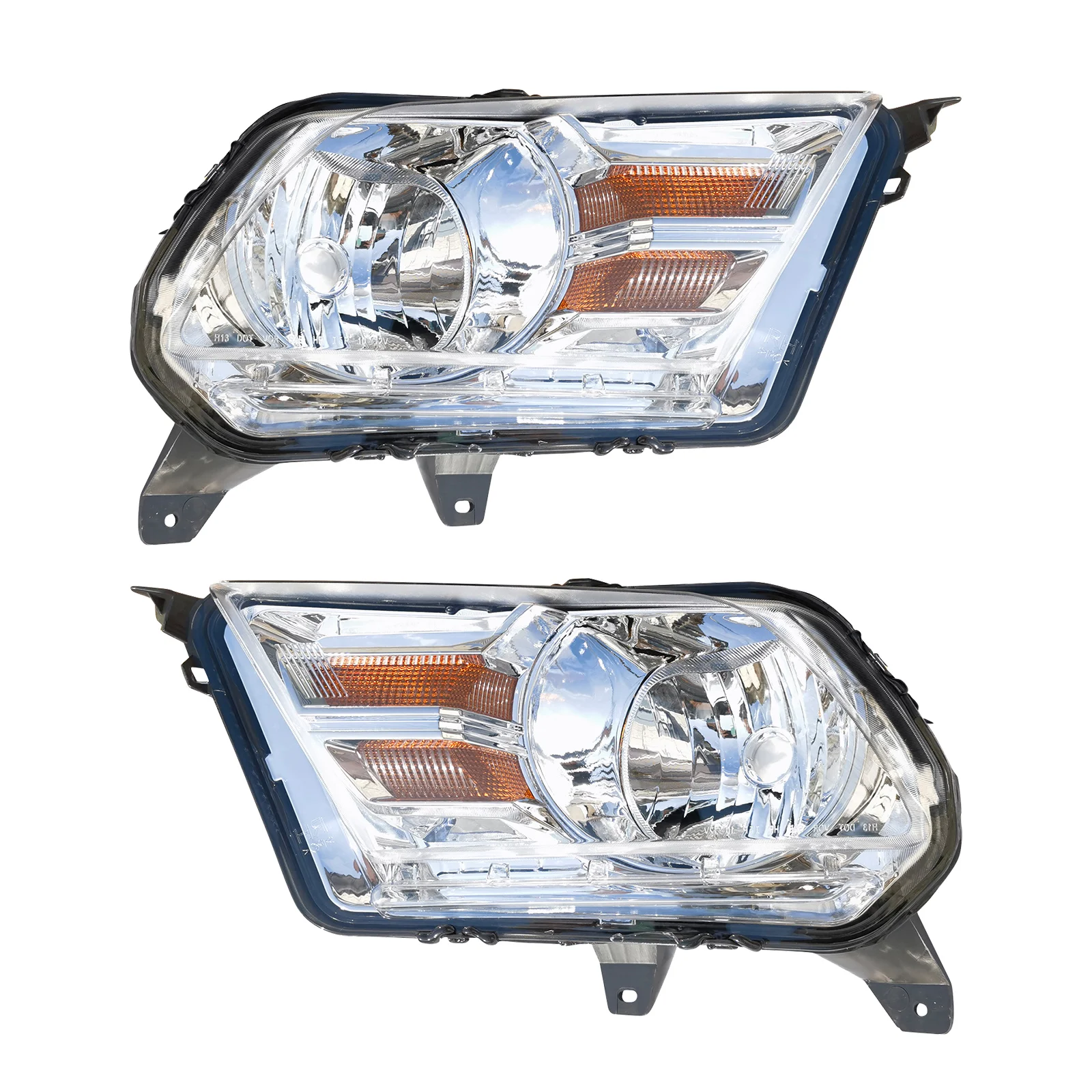 

Автомобильные фары в сборе для Ford Mustang 2010-2014 гг., прозрачные линзы, 1 пара фар