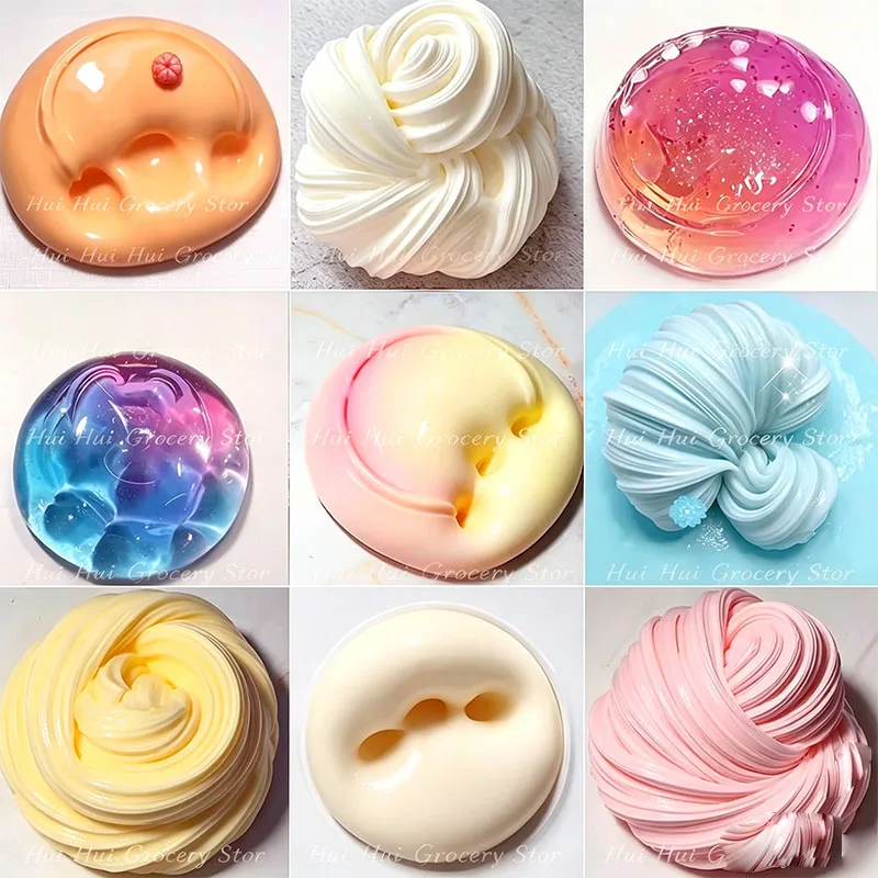 Genuine Aesthetic Slime Stress Relief Toy Safe Soft Stretchy Colorful Slime For Adults Anxiety Relief Relaxing Diy Leisure