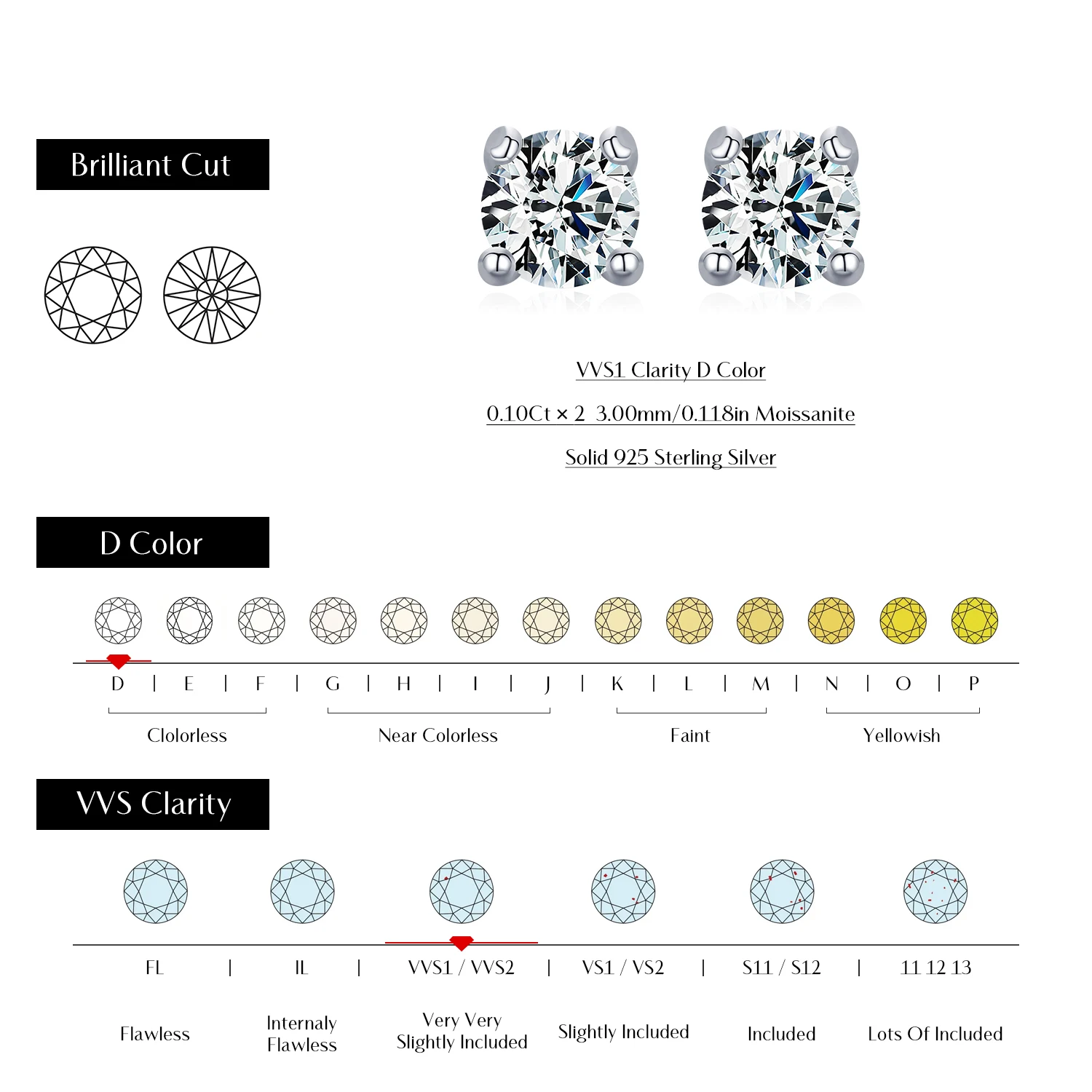 Thumbnail 3 - #15 Trending Moissanite Stud Earrings Right Now