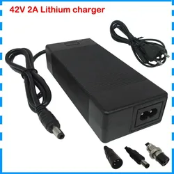 36V Lithium Charger 42V 2A For 10S 36 V 10AH 12AH 15AH 18AH Li-ion 18650 Battery Pack Charger 36V2A DC XLRM GX16