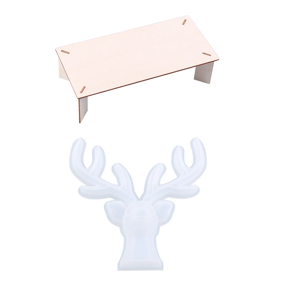 Antler Ornament Mold for Storing Bracelets Epoxy Resin Bracket Shape Design Molds Casting Wooden Crafts
