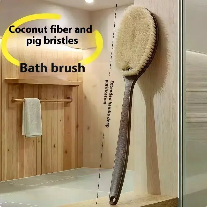 

Accessory Bath Shower Brush Bathing Dry Skin Body Soft Natural Bristle Massager Care Tool Pe Handle