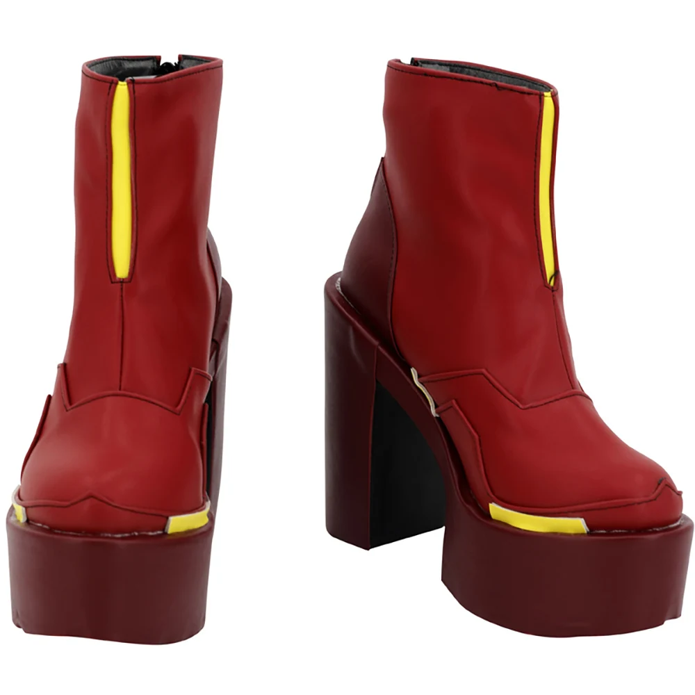 Overwatchs 2 Shion Cosplay Boots Red Shoes High Heel Custom Made Any Size