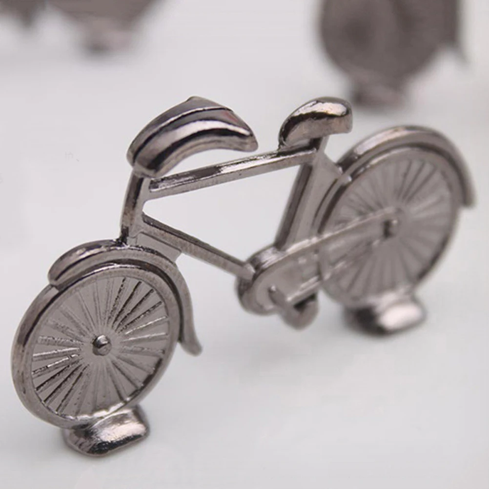 6Pcs Bicycle Place Clips Vintage Alloy Seat Clamp for Wedding Party Table Cards Elegant Wedding Place Cards Holder