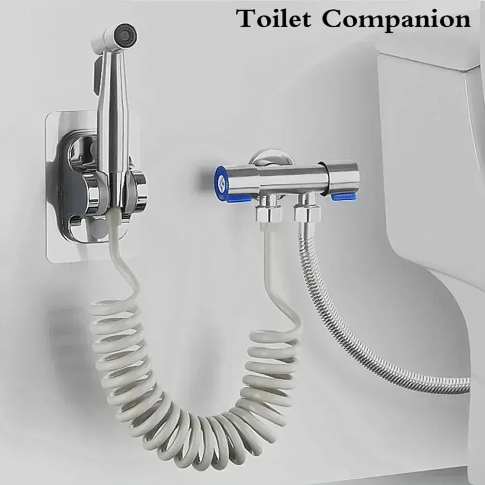 

Toilet Bidet Faucet Sprayer Shower Nozzle Self CleaningHandheld Bidet Sprayer Set Stainless Steel Spray Gun Shower Handheld
