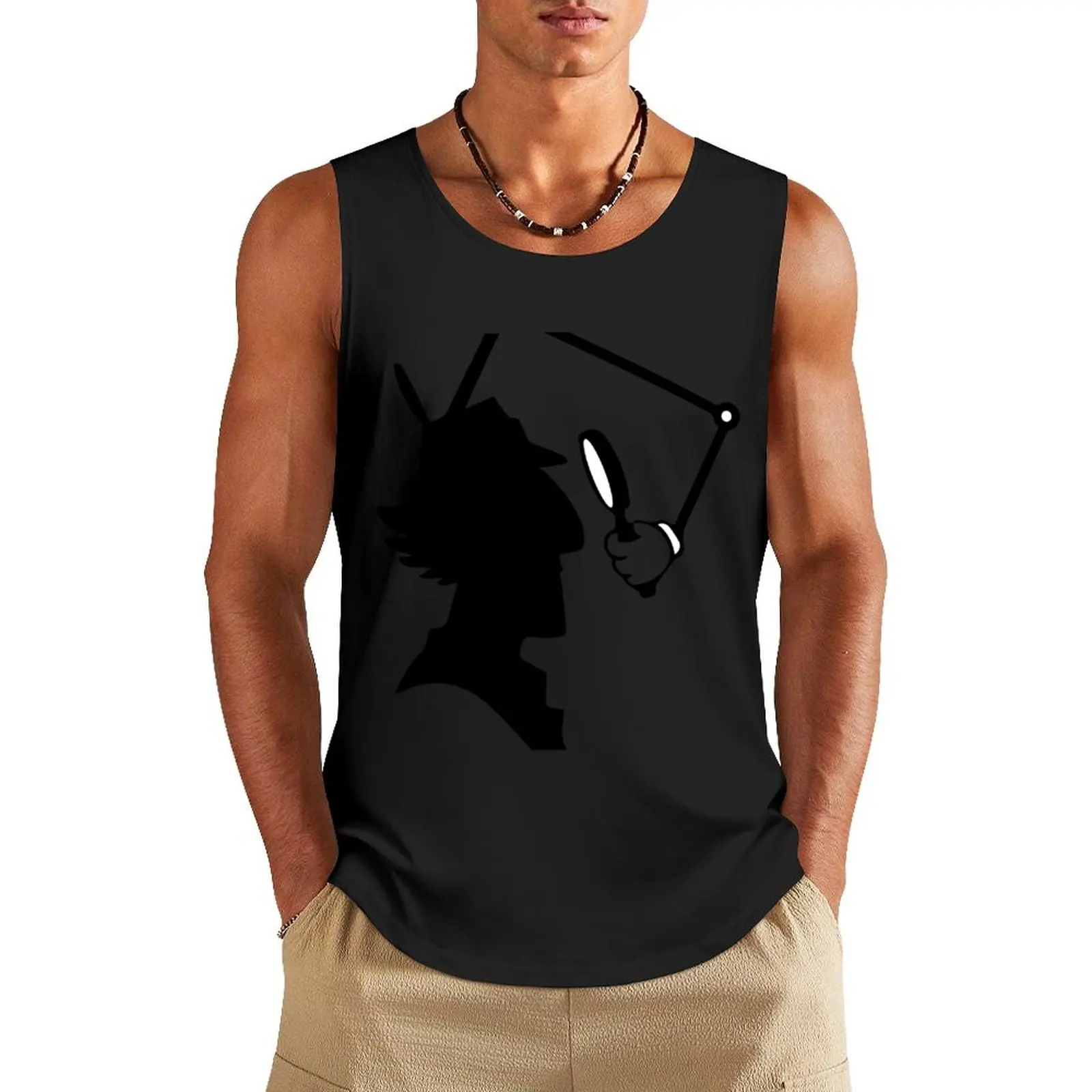 Inspector Gadget silhouette Tank Top Sports shirt man Clothing