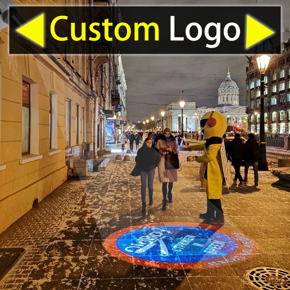 Lampa projektora Led Hd obrotowa zewnętrzna do reklamy projektor Gobo z ręcznym zoomem Logo na zamówienie okno sklepu projektora