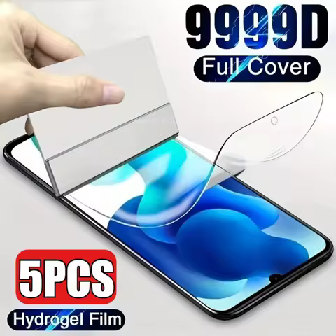 5Pcs HD Hydrogel Screen Protector for Samsung Galaxy S23 Ultra S22 Plus S20 Ultra S25 Edge S24 Ultra S10 S21FE No Tempered Glass