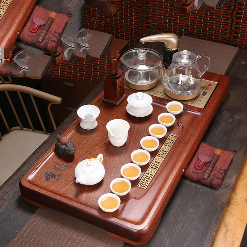 Wood Plates For Food Luxury Tea Tray Office Valet Ceramic Accessories Tea Tray Tableware Hospitality Bandeja Madera Teaware 4