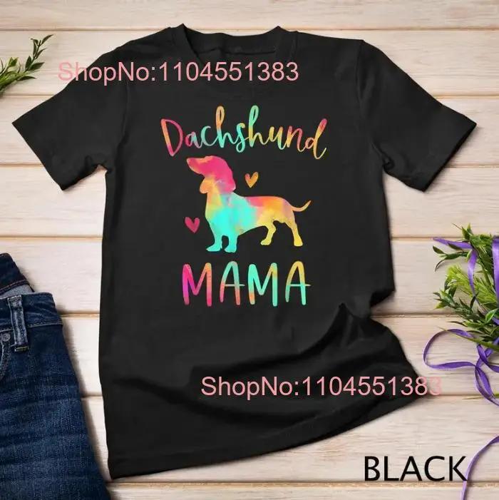 New T-Shirt Unisex Dachshund Mama Colorful Doxie Gifts Dog Mom T-Shirt