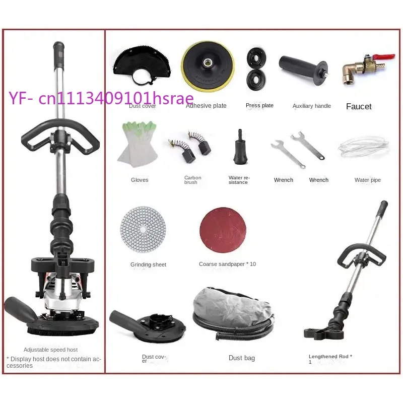 1400W Portable Wet Floor Grinding Polishing Machine Household Water Grinder for Concrete Terrazzo Waxing and Cleaning