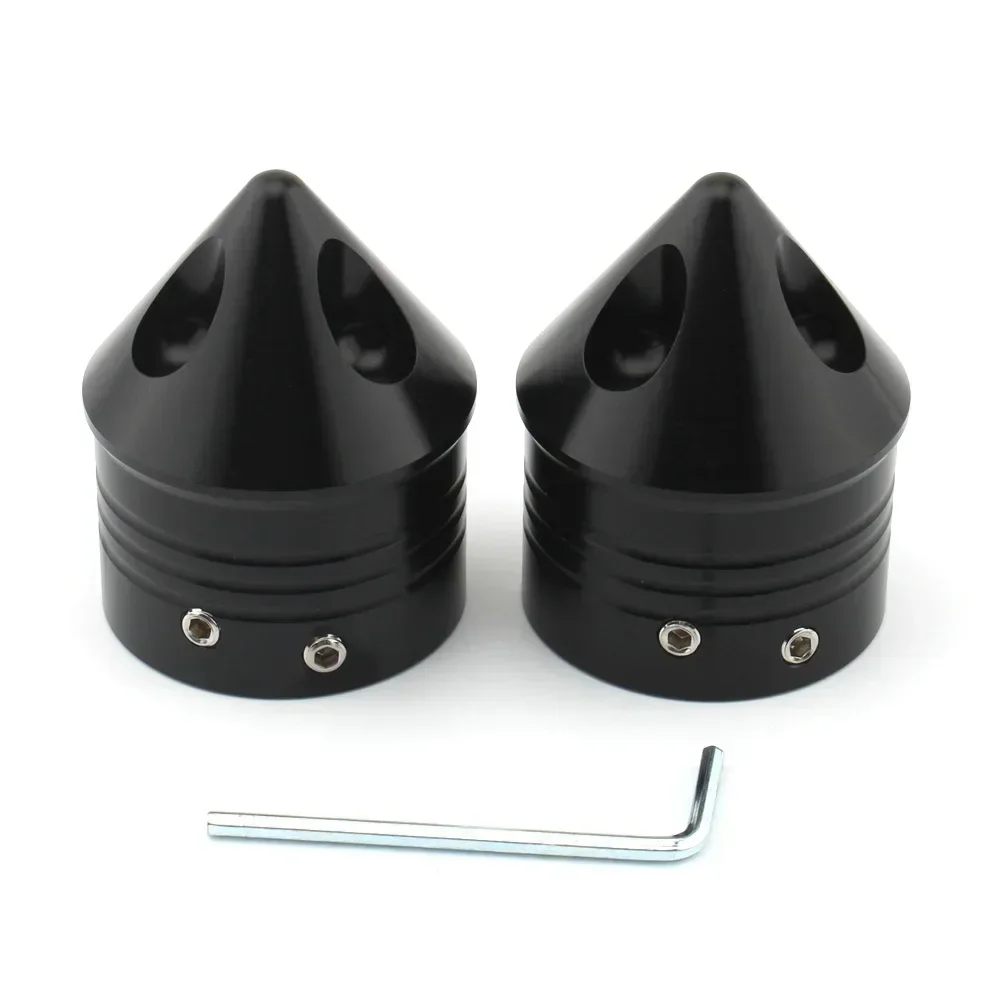 2X Motorcycle Front Axle Nut Covers Caps For Harley Sportster Iron 883 1200 Touring Street Glides Road Kings Glides VRSC Softail